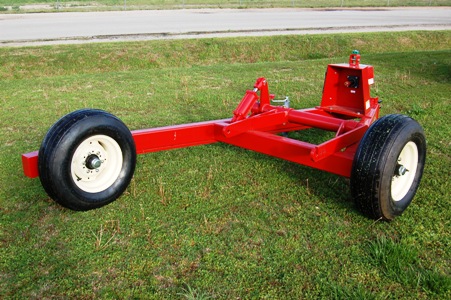 DISC MOWER CADDY WITH OFFSET WHEELS AND FIXED HEIGHT