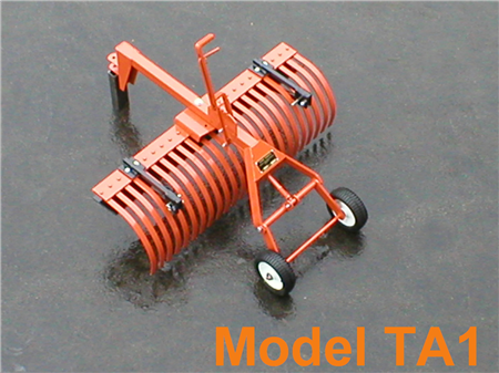 TA14 - 4 ft. Tow Type Rake w/Adj. Trailing Hitch w/o Ball Hitch