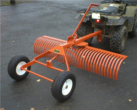 TA24 - 4 ft. Tow Type Rake w/Adj. Trailing Hitch w/o Ball Hitch